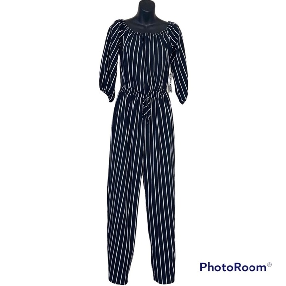 Free People Pants - BNWT Haute Monde Off Shoulder Wide Leg Jumpsuit Sz M